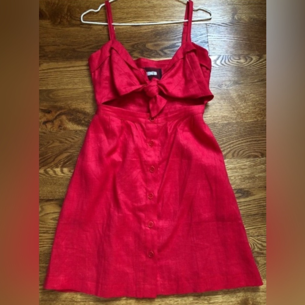 Reformation Miramar Red Cutout Mini Dress - Picture 2 of 4